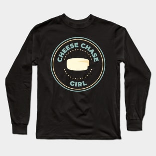 Cheese chase girl logo round Long Sleeve T-Shirt